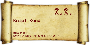 Knipl Kund névjegykártya